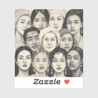 Black & White Paintings Celebrating Diversity 