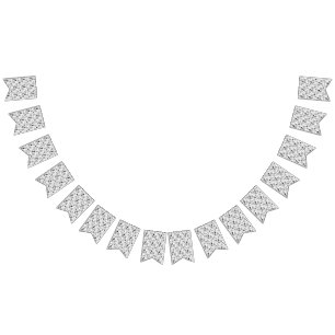 Black & White Paisley Pattern –Elegant Textile Art Bunting