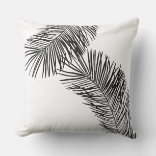 Black & White Palm  Cushion