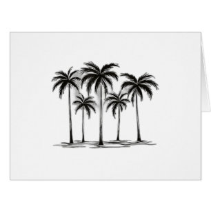 Black & White Palm Trees Graphic T-Shirt for Men W