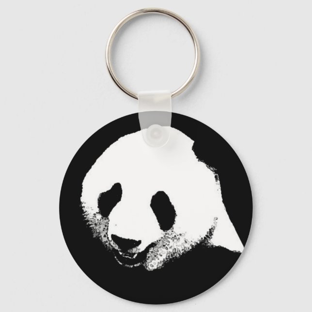 Black & White Panda Key Ring (Front)