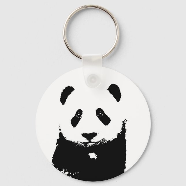 Black & White Panda Key Ring (Front)