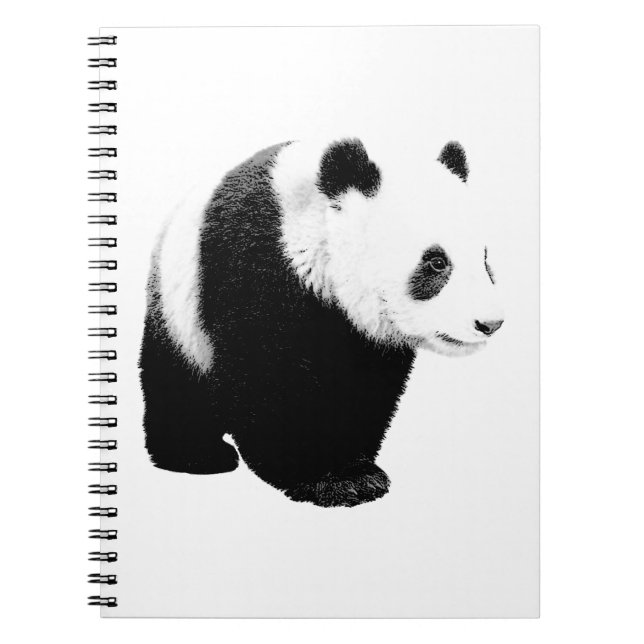 Black & White Panda Notebook (Front)
