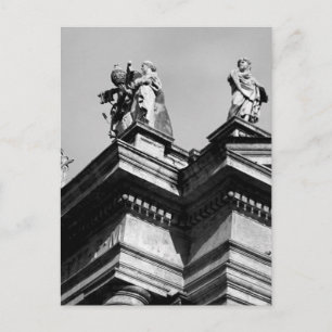 Black White Papal Archbasilica of St. John Lateran Postcard