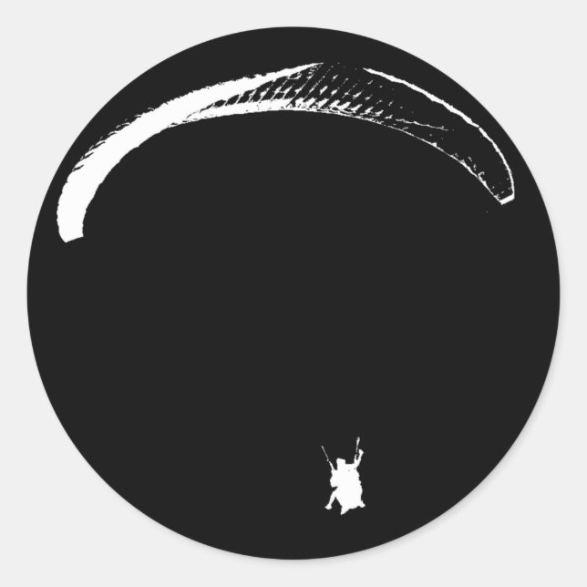 Black & White Parachute - Stickers (Front)