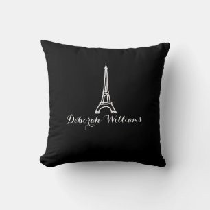 black & white Paris Eiffel Tower nice Cushion