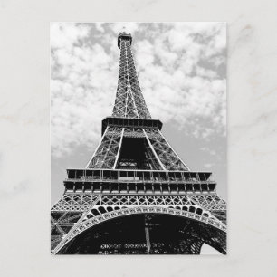 Black & White Paris Eiffel Tower Postcard