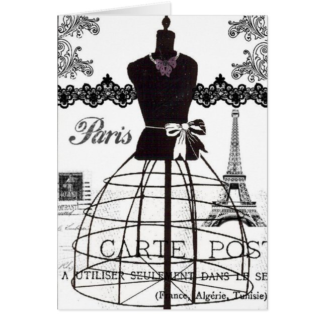 Black White Paris Fashion Mannequin (Front)