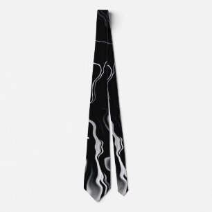 Black & White Pattern Clasy Neck Tie