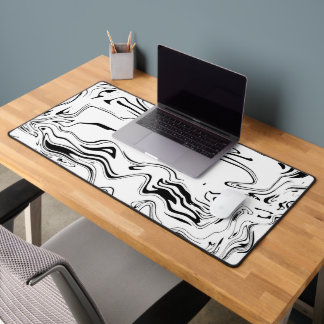 Black & White Pattern Desk Mat