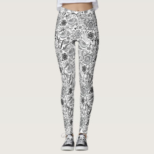Black White Pattern Leggings