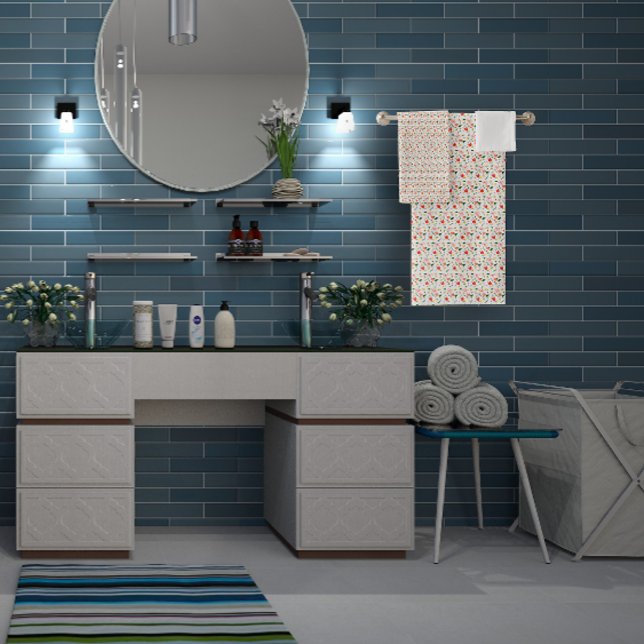 Black & white Pattern  mini wildflower  Bath Towel Set (Creator Uploaded)