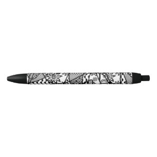 Black & White Pattern Patchwork 03 Ink Pen