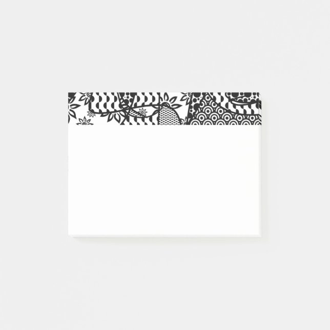 Black & White Pattern Patchwork 03 Post-it Notes (Front)