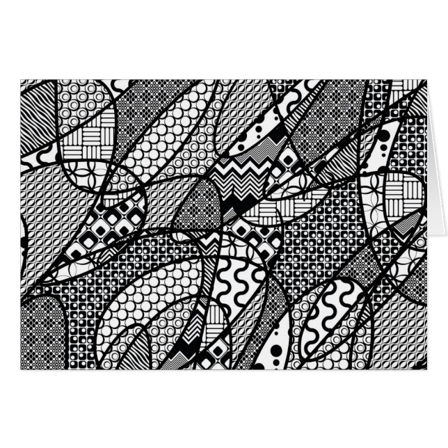 Black & White Pattern Patchwork 05 (Front Horizontal)