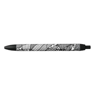 Black & White Pattern Patchwork 05 Ink Pen