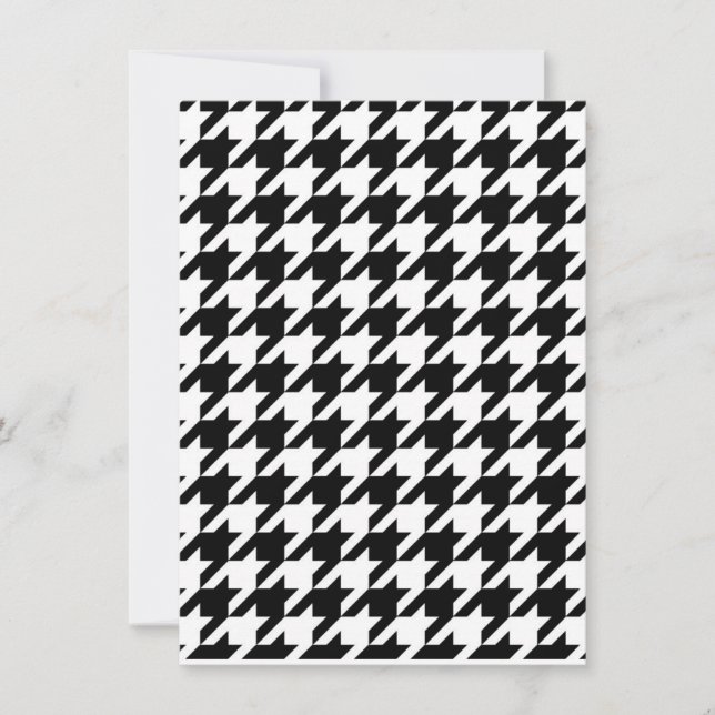 Black & White Pattern Save The Date (Front)