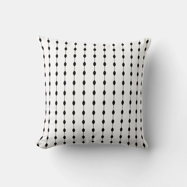 Black & White Patterned Cushion (Front)