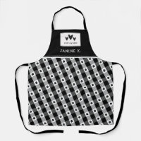 Black White Paw Print Logo Dog Groomer