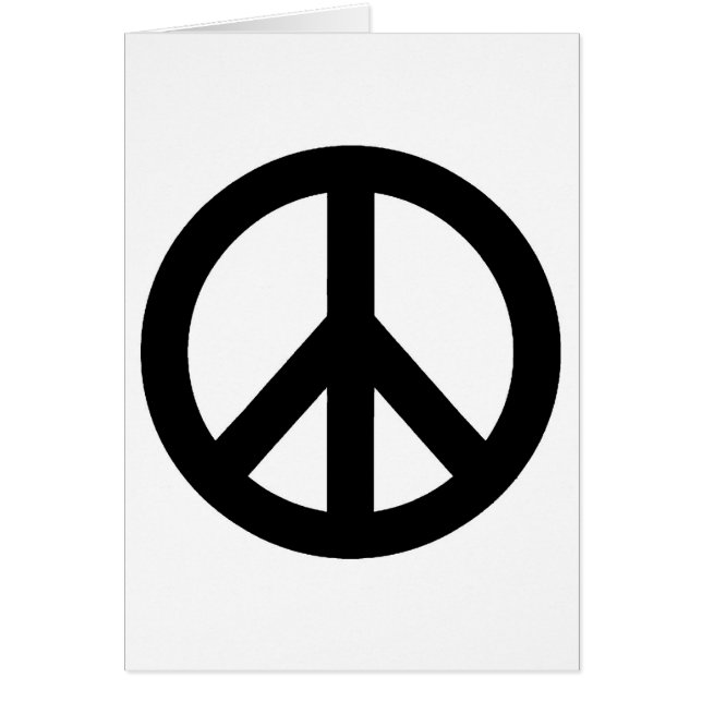 Black White Peace Sign Symbol (Front)