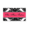 Black & White Pearl PINK Damask