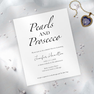 Black & White Pearls and Prosecco Bridal Shower