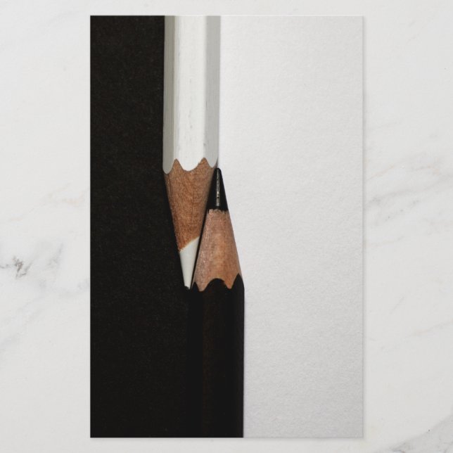 black white pencils stationery (Front)