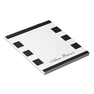 Black & White Personalised Notepad