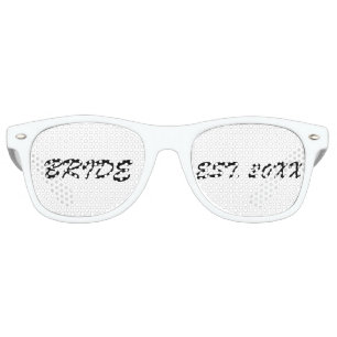 Black White Personalised Sunglasses Party Favours