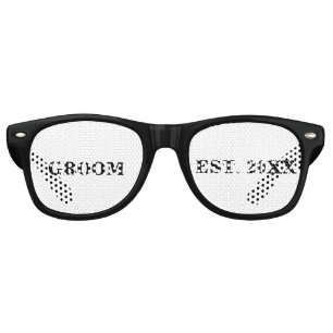 Black White Personalised Sunglasses Party Favours