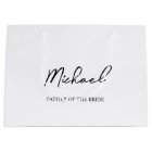 Black & White Personalised Wedding Party Name Gift