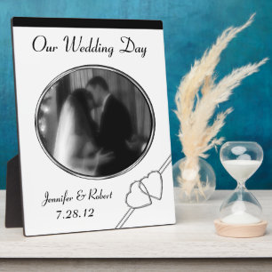Black & White Personalised Wedding Plaque