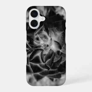 Black & White Petals iPhone 16 Case
