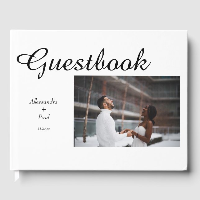 Black & White Photo Guest Book (Front)