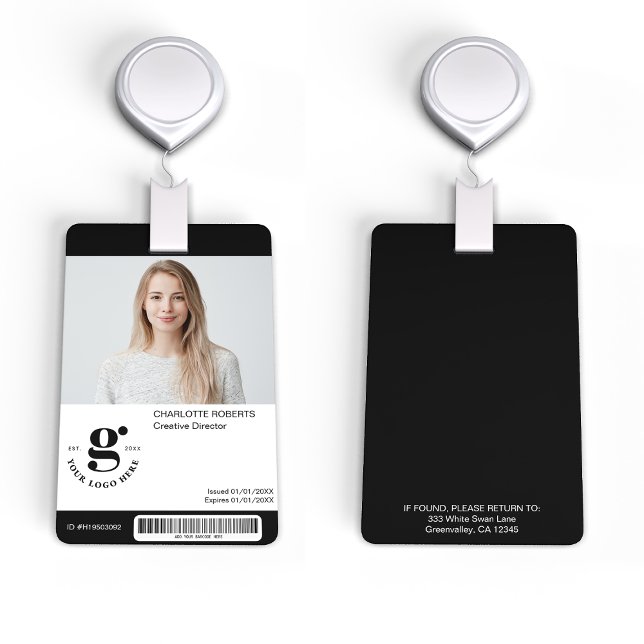 Black & White Photo ID Badge (Creator Uploaded)