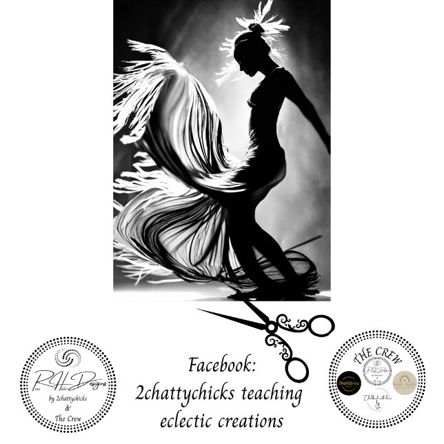 Black White Photo of Woman Dancing decoupage Tissue Paper (Creator Uploaded)