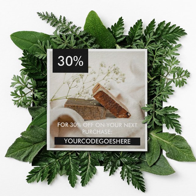 Black White Photo & Promo Code Thank You (Creator Uploaded)