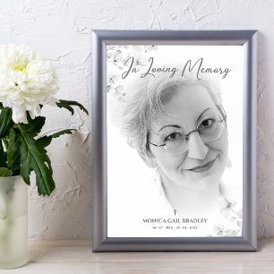 Black & White Photo Remembrance Service Dear Ones Poster
