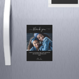 Black white photo thank you magnet