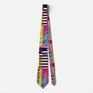 Black White Piano Keys  Tie
