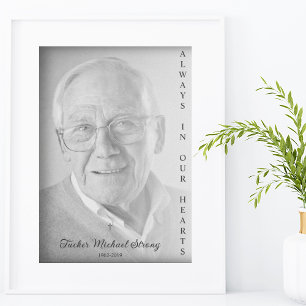 Black & White Picture for Funeral Service Poster