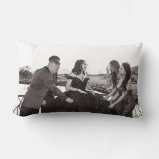 Black & White Pillow- Vasquez Family Lumbar Cushion
