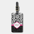 Black White & Pink Vintage Floral Damasks