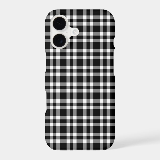 Black White Plaid Pattern (Back)