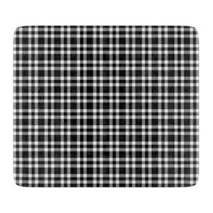 Black White Plaid Pattern Cutting Board