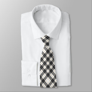 Black & white plaid tie