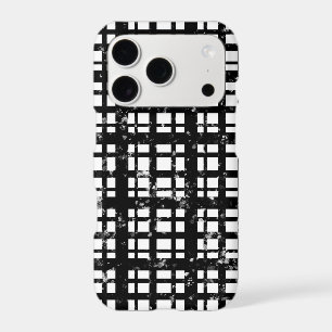 Black & White Plaid with Paint Splatter Crew Socks