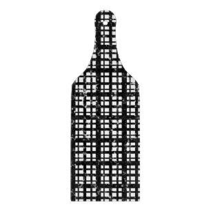 Black & White Plaid with Paint Splatter Cutting Board