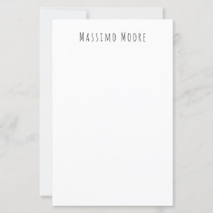 Black White Plain Elegant Casual Own Name