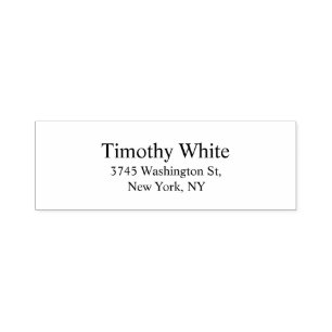 Black & White Plain Elegant Legible Modern Self-inking Stamp